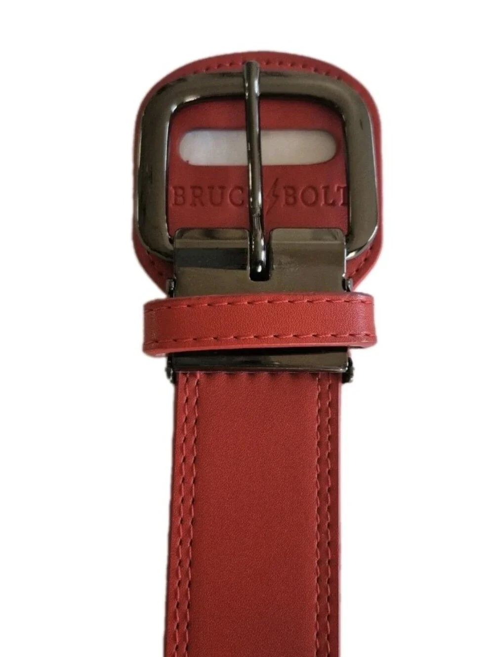 Bruce Bolt Youth Baseball Belt Red Altered Trimmed Fits Waist 20 - 22 Inches